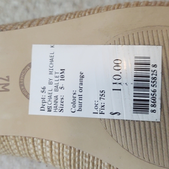 Michael by Michael Kors Burnt Orange Hanna Ballet Flats Sz 7 NWT - Picture 4 of 6